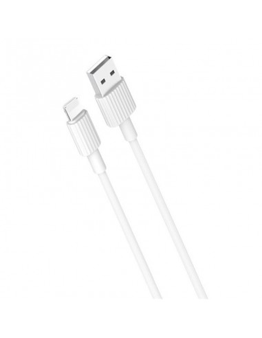 CABLE NB156 SILICONA USB - LIGHTNING | 2.4A | 1 MTR | BLANCO XO