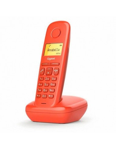 TELÉFONO DECT GIGASET A170 ROJO | LCD 1.5" | FUNCION ALARMA