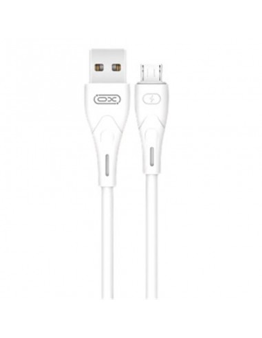 CABLE NB146 CARGA RAPIDA SILICONA USB - MICRO USB | 2.4A | 1 MTR | BLANCO