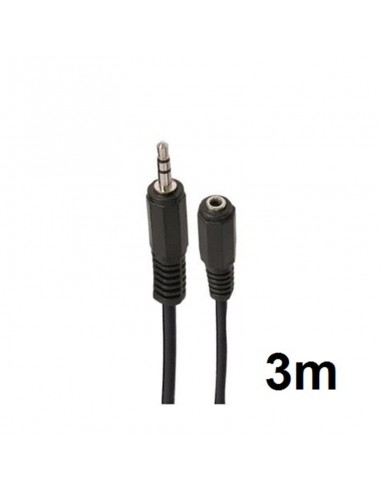 CABLE STEREO MINI JACK 3.5 EXTENSION M/H 3 METROS CROMAD