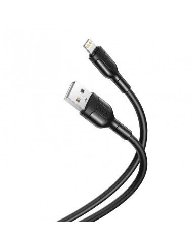 CABLE NB212 SILICONA USB - LIIGHTNING | 2.1A | 1 MTR | NEGRO XO
