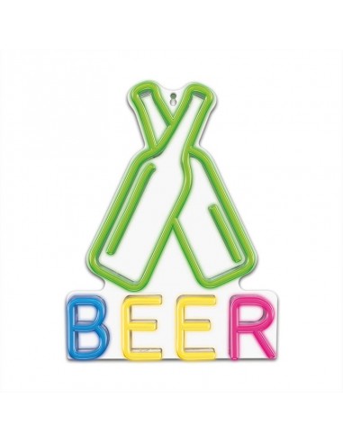 LAMPARA DECORATIVA NEON LED BEER FOREVER